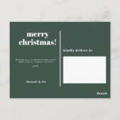 おめでとう、聖降誕祭のお祝いの写真はがき ポストカード (裏面)