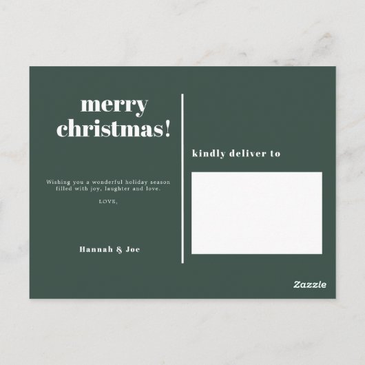 おめでとう、聖降誕祭のお祝いの写真はがき ポストカード (裏面)