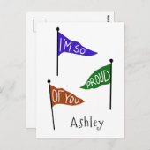 おめでとう - 自分を誇りに思うカスタマイズカード ポストカード (正面/裏面)