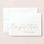 おめでとう　花嫁と花婿　結婚　婚約 箔カード (封筒付き正面)