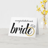 おめでとう，花嫁 – ブライダルシャワーカード カード (黄色い花)