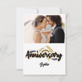 おめでとう！記念日お祝い写真カード付き サンキューカード (正面)