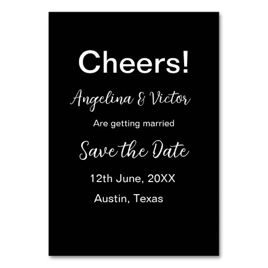 おめでとう 記念日 シンプル ミニマル モダン エレガント テーブルナンバー (正面)