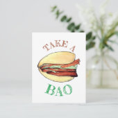 おめでとう！豚バラパン 祝賀会 お祝い ポストカード (スタンド正面)