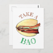 おめでとう！豚バラパン 祝賀会 お祝い ポストカード (正面/裏面)