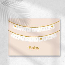 おめでとう 赤ちゃんの誕生 お祝いカード 箔グリーティングカード