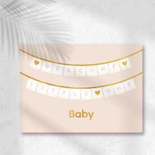 おめでとう 赤ちゃんの誕生 お祝いカード 箔グリーティングカード