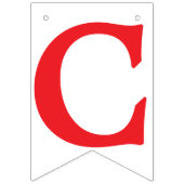 おめでとう、赤文字オンホワイト バンティングフラッグ (第1の旗)
