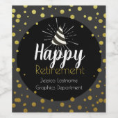 おめでとう!退職パーティー ワインラベル (シングルラベル)