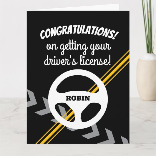 おめでとう、運転免許が取れたんだね! カード (正面)
