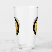 おめでとう!金ゴールドと黒エレガント タンブラーグラス (左)