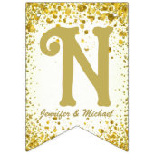 ☆おめでとう☆金ゴールド紙吹雪 バンティングフラッグ (第3の旗)