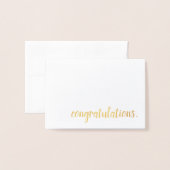 おめでとう 金箔 箔カード (封筒付き正面)