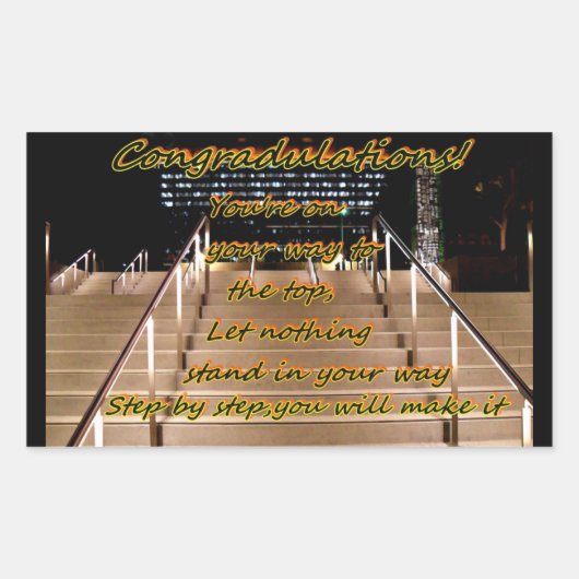 おめでとう_ 長方形シール (正面)