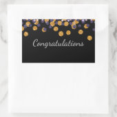 おめでとう 長方形シール (バッグ)