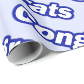 おめでとう（青い背景） ラッピングペーパー (ロールコーナー)