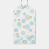 おめでとう!青と金のグリッターコンフェッティ ギフトタグ (裏面)
