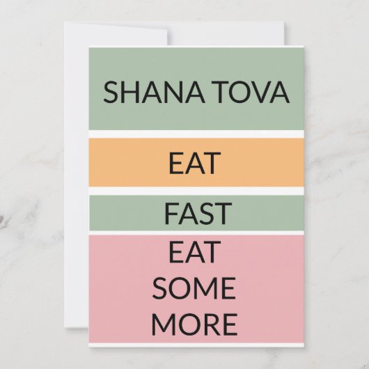 おめでとう。食べ速食べく 案内状 (正面)