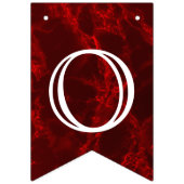 おめでとう – 黒と赤の大理石 バンティングフラッグ (第2の旗)