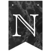 おめでとう – 黒と赤の大理石 バンティングフラッグ (第3の旗)