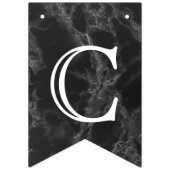 おめでとう – 黒大理石 バンティングフラッグ (第1の旗)