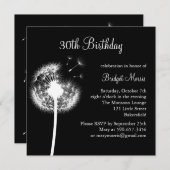 おめでとう！（黒） 招待状 (正面/裏面)