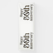 おめでとう！５０周年記念　４×１２ビニールバナー 横断幕 (縦)