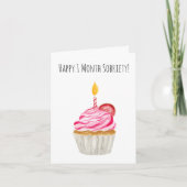 おめでとう！1ヵ月禁酒記念カップケーキ カード (正面)