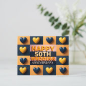おめでとう！50周年記念結婚式 ポストカード (スタンド正面)