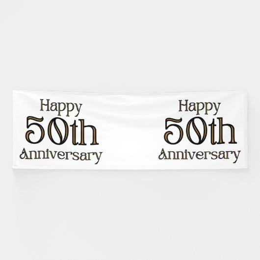 おめでとう！50周年記念 4x12 ヴィニール バナー 横断幕 (横)