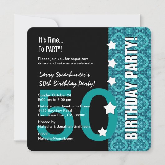 おめでとう!50歳 まだまだこれから!Z50D 招待状 (正面)