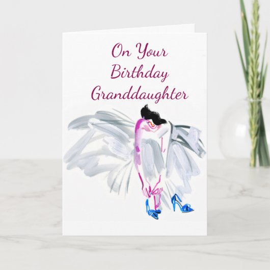 おめでとう**BIRHTDAY GRANDDOTER**カード カード (正面)