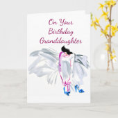 おめでとう**BIRHTDAY GRANDDOTER**カード カード (黄色い花)