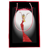 「おめでとう！」 DIVAスターすごい! ミディアムペーパーバッグ (正面)