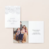 おめでとう！Fireworksモダンの写真 箔カード (ディスプレー)