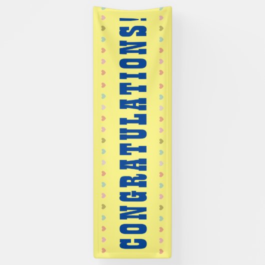 おめでとう – Giant Word on a 横断幕 (縦)