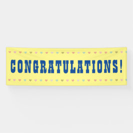 おめでとう – Giant Word on a 横断幕