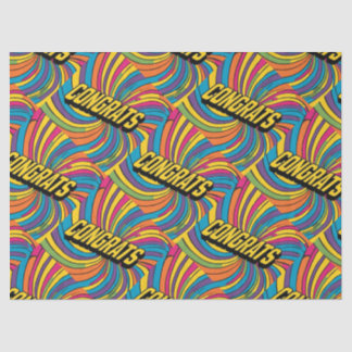 "おめでとう" Groovy Wrapping紙 薄葉紙