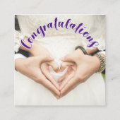 おめでとう PURPLE オーバーレイ テキスト 封筒カード エンクロージャーカード (裏面)