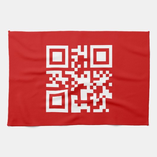 おめでとう！-- QRコード キッチンタオル (横)