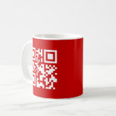 おめでとう！-- QRコード コーヒーマグカップ (正面左)