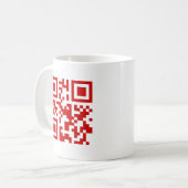 おめでとう！-- QRコード コーヒーマグカップ (正面左)