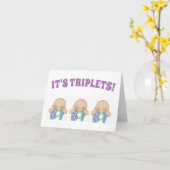おめでとう – Triplets Boys カード (黄色い花)