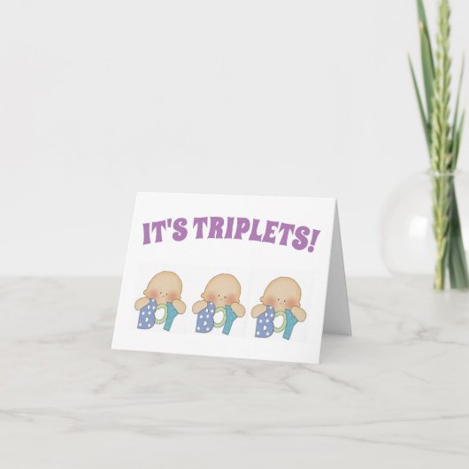 おめでとう – Triplets Boys カード (正面)