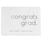 おめでとうGradクラス20XXミニマリストモダン ラージペーパーバッグ (正面)