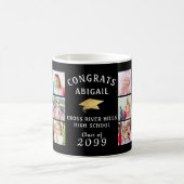 おめでとうGRAD 12フォトコラージュ金ゴールドキャップ コーヒーマグカップ (中央)