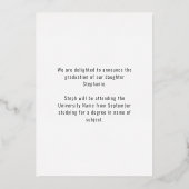 おめでとうGrad 2024発表2枚の写真金ゴールド 箔招待状 (裏面)