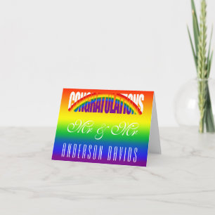 おめでとうLGBTレインボーフラグゲイカップル カード