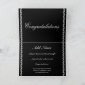 おめでとうRN -名前をカスタムする(正方形付き) カード (内部)