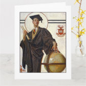 おめでとおもしろいう カード (黄色い花)